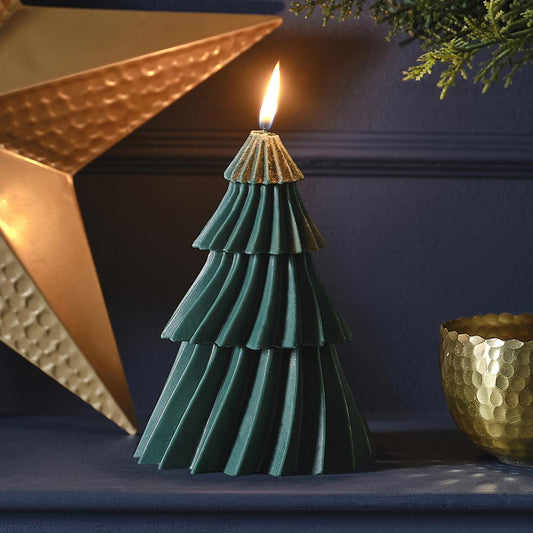 Bougie de Noël sapin vert : idee cadeau de noel original