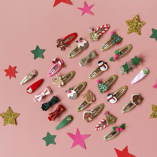Barrettes pudding : idée cadeau calendrier de l'avent enfant Noël