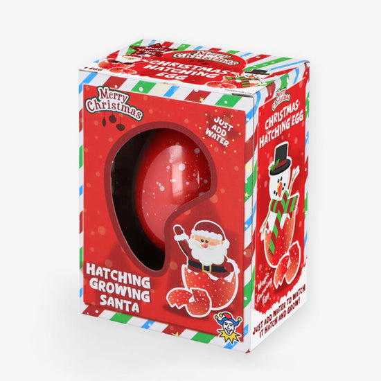 1 oeuf surprise noël à glisser dans calendrier de l'avent, sous le sapin ou sur table noel