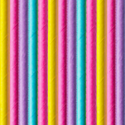 Décoration d'anniversaire : pailles multicolores pour anniversaire