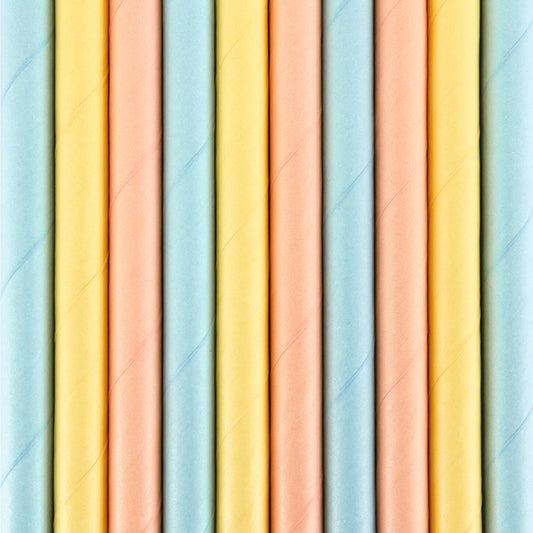 Paille en carton : 10 pailles pastel pour une fête 