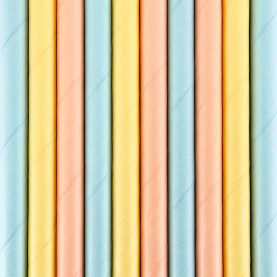 Paille en carton : 10 pailles pastel pour une fête 