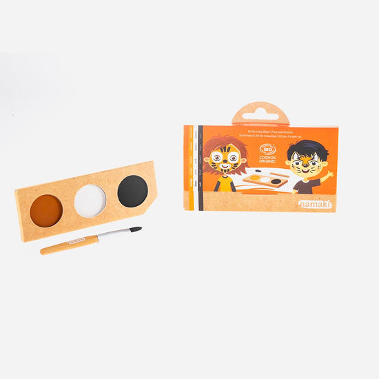 Maquillage bio pour enfant (orange, blanc, noir) - Namaki
