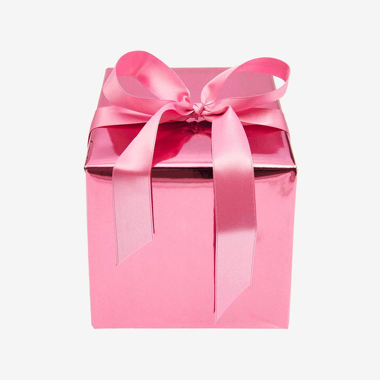 Noël - Papier cadeau : 1 rouleau rose