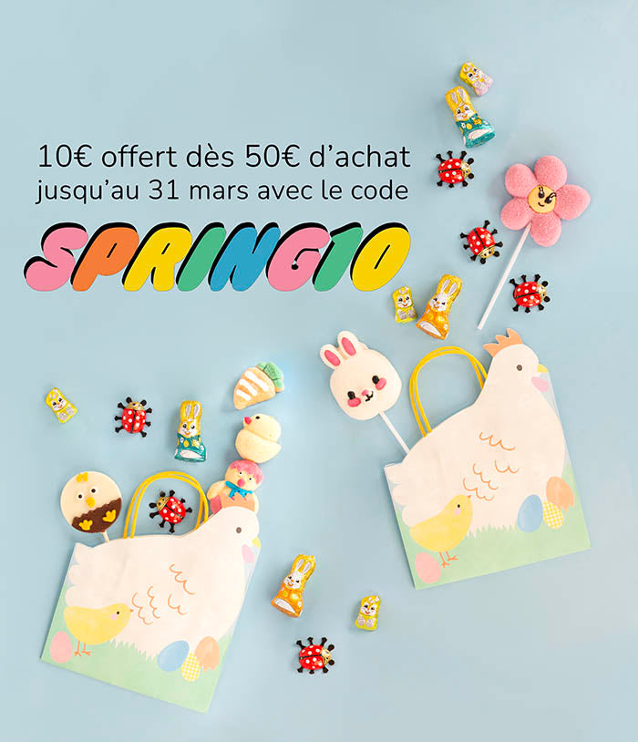 tous les indispensables de Paques avec en cadeau 10€ offert