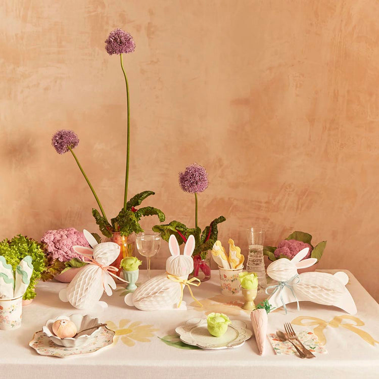 16 serviettes en papier fleurs : decoration de table printemps