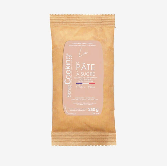Pâte à sucre - beige lin idéale pour une décoration de gâteaux