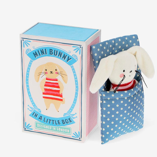1 peluche lapin dans petite boite : idée cadeau anniversaire enfant 