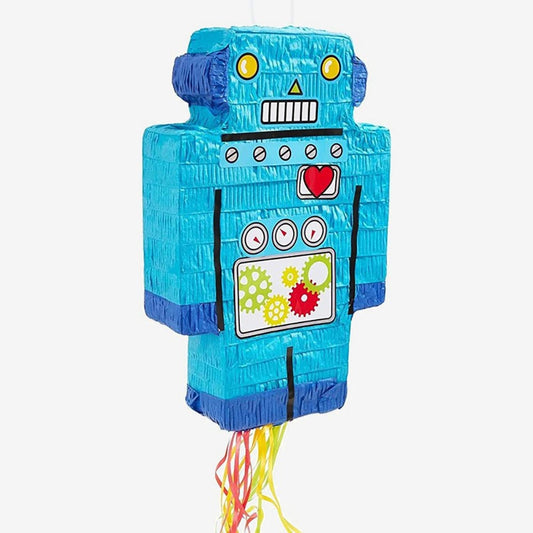 Piñata robot, déco d’anniversaire futuriste et originale