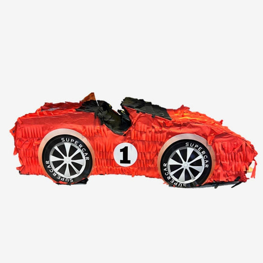 Piñata voiture de course, anniversaire thème voiture