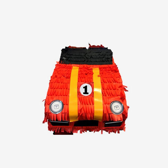 Piñata voiture de course, animation anniversaire thème auto