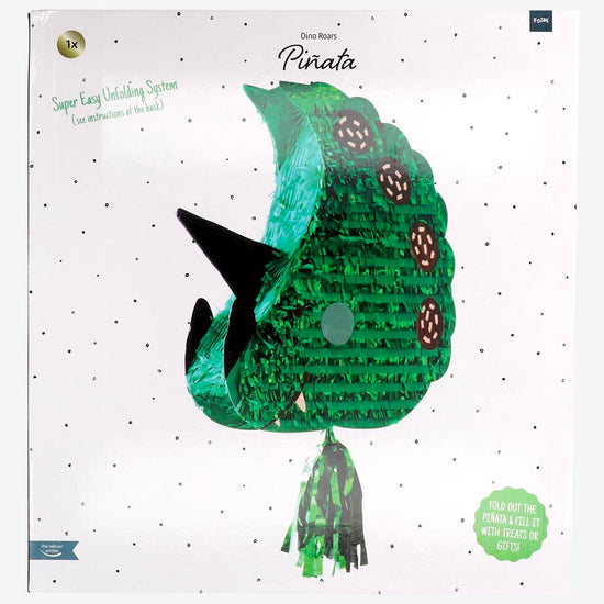 Pinata dino vert : idee animation anniversaire originale pour enfant