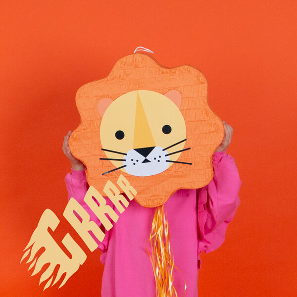 piñata león cumpleaños felinos y safari