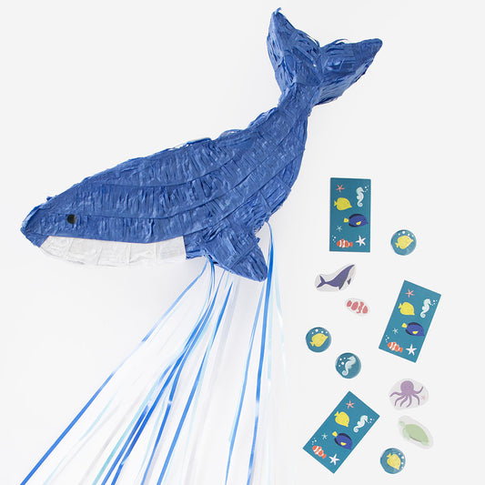 Stylo 6 couleurs motif requins - Idée cadeau pochette surprise