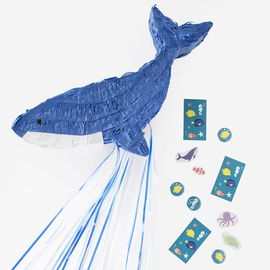 Kit de piñata de cumpleaños de animales marinos: regalos para piñata