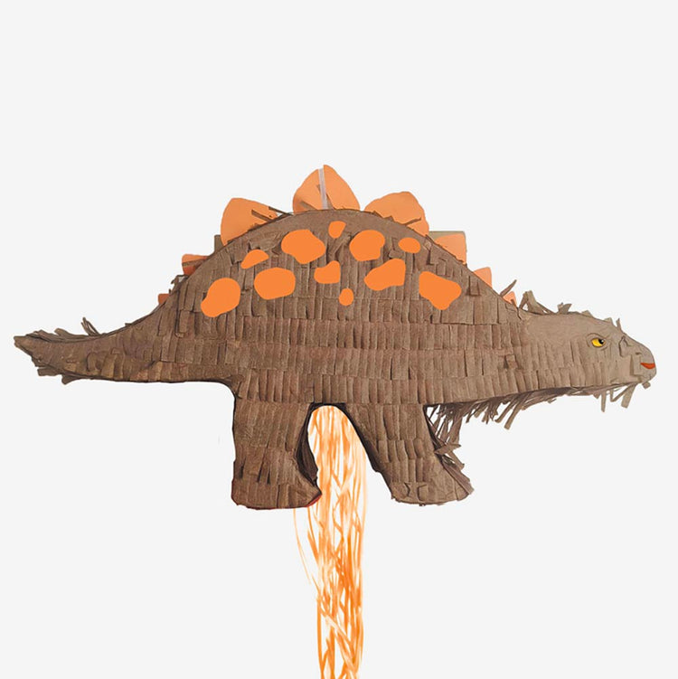 Pinata dino stégosaure marron