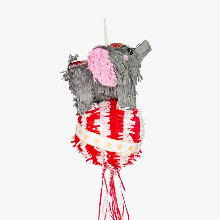 Idée animation anniversaire enfant : pinata éléphant de cirque