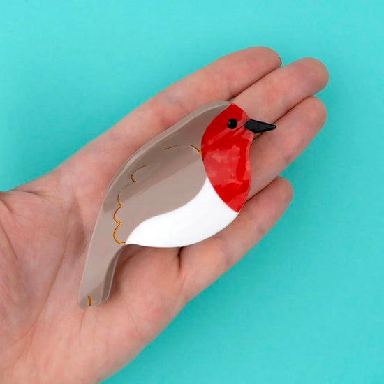 Pince à cheveux rouge-gorge idée cadeau pour secret santa