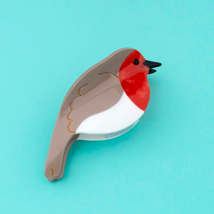 Pince à cheveux rouge-gorge idée cadeau pour Noël