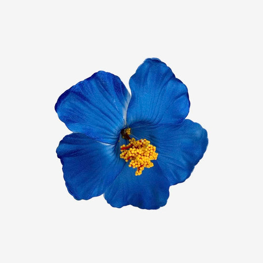 1 pince fleur hawaïenne bleue - idee cadeau anniversaire