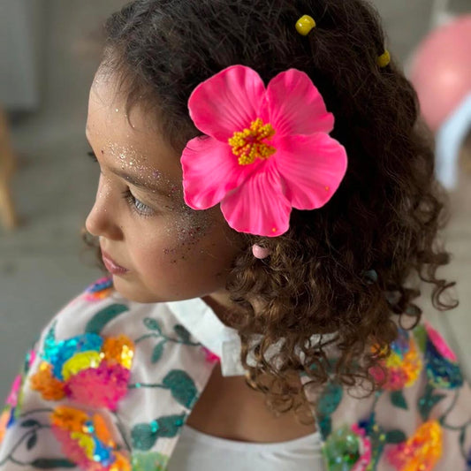 Pince fleur hawaïenne violette - idee cadeau anniversaire fille