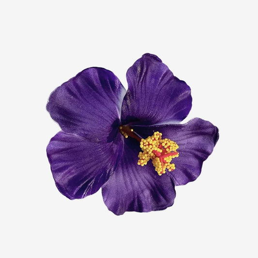 1 pince fleur hawaïenne violette - petit cadeau invité