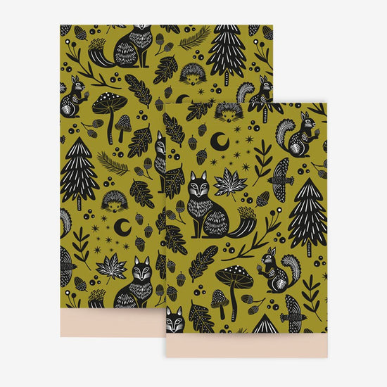 1 pochette en papier animaux de la forêt - accessoire décoration fête 
