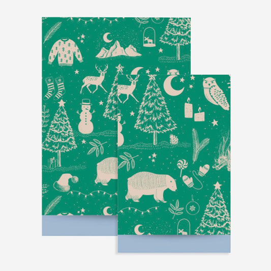 1 pochette noël vert à offrir