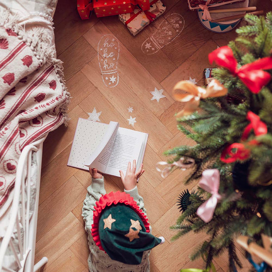 Pochoirs empreintes du Père Noël : activité manuelle de noel enfant