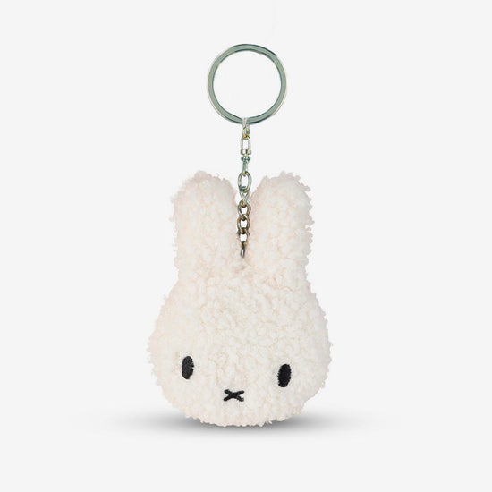 Porte-clé tête de Miffy bouclette blanc : idée cadeau anniversaire enfant 