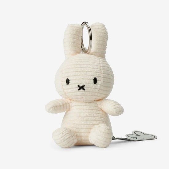 Porte-clé Miffy velours côtelé blanc : idée cadeau anniversaire enfant