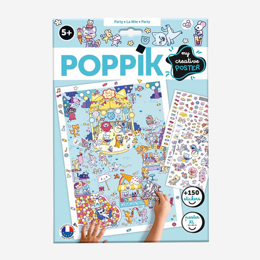 Poppik : poster créatif avec stickers sur le thème de la fête
