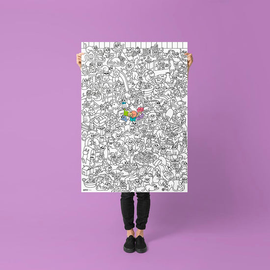 Grand poster chats pour activité collective et fun