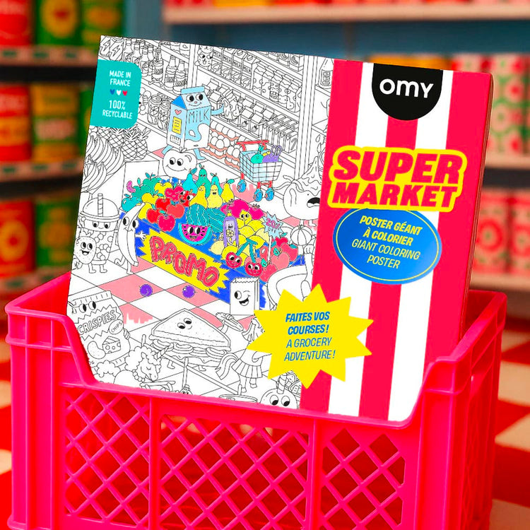 poster géant omy supermarché cadeau anniversaire enfant ou cadeau noël