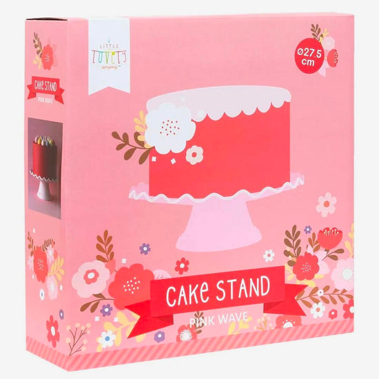 Présentoir à gâteau rose : deco de table anniversaire fille