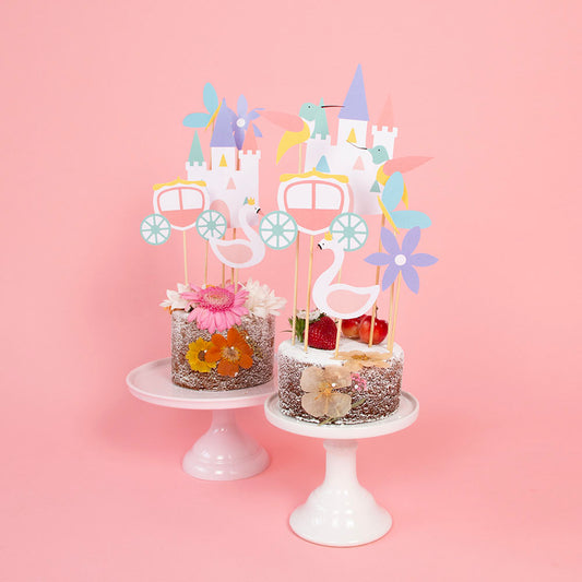 6 toppers princesa : idea decoración pastel aniversario tema princesa