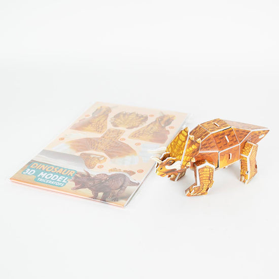 Puzzle 3D en forme de tricératops : idée cadeau pour enfant