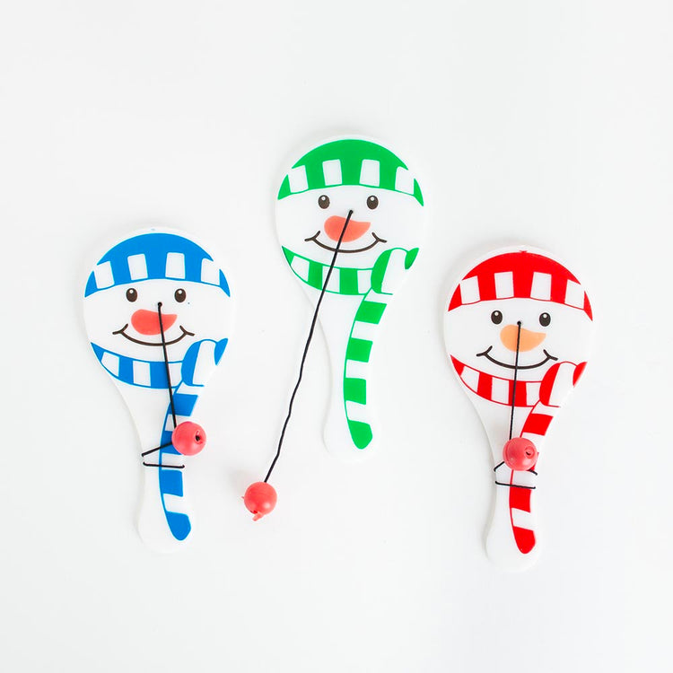 Mini raquette bonhomme de neige : cadeau noel pas cher enfant