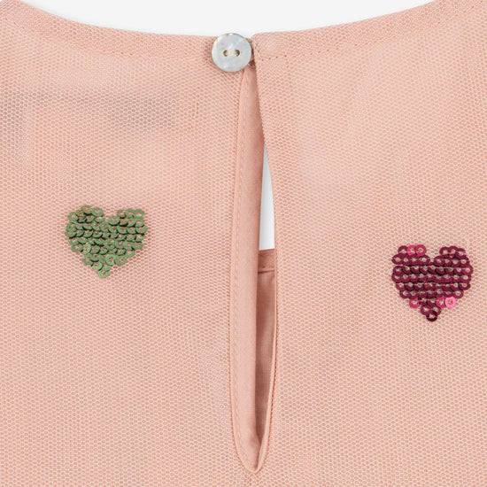 Robe de princesse motif chat et coeur : idée cadeau anniversaire enfant