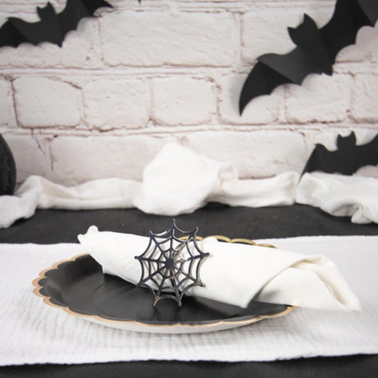 Rond de serviette toile d'araignée - Déco table Halloween