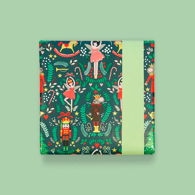 Emballage cadeau de noel  : 1 rouleau de papier cadeau casse-noisette