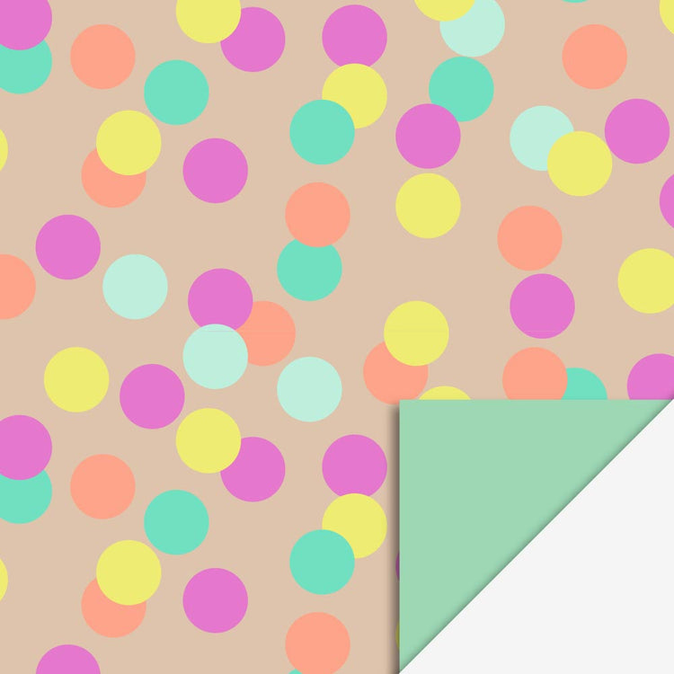 Papier cadeau : 1 rouleau gros confettis