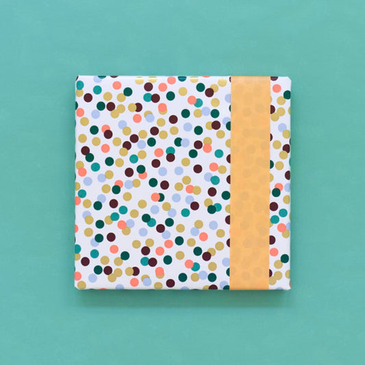 1 rouleau de papier cadeau confettis : emballage cadeau original