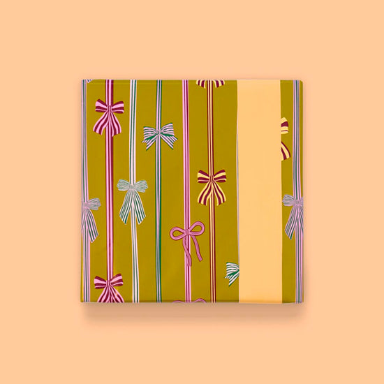 Papeterie : 1 rouleau de papier cadeau noeuds colorés pour anniversaire princesse