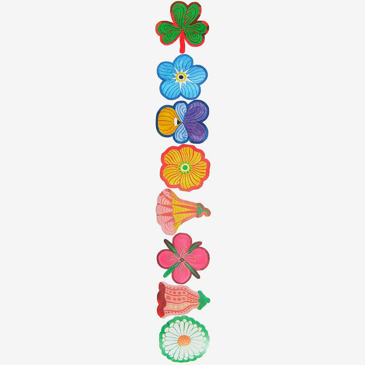Autocollants fleuris à offrir lors d’un goûter de printemps