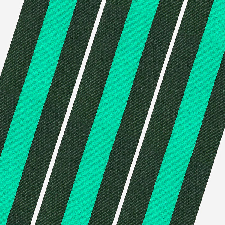 Ruban grosses rayures vertes : papeterie fêtes de Noël