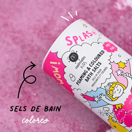 Boite de sels de bain crépitants roses