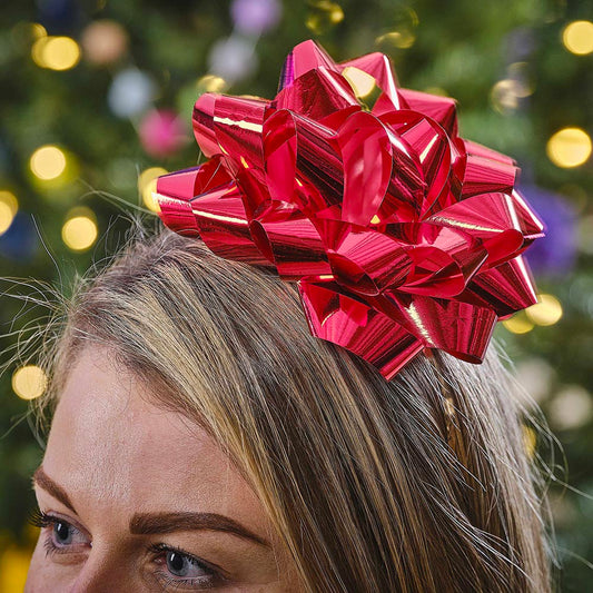 Accessoire pour Réveillon de Noël : serre-tête gros noeud rouge