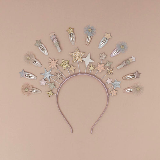 serre-tête étoiles dorées à offrir en cadeau