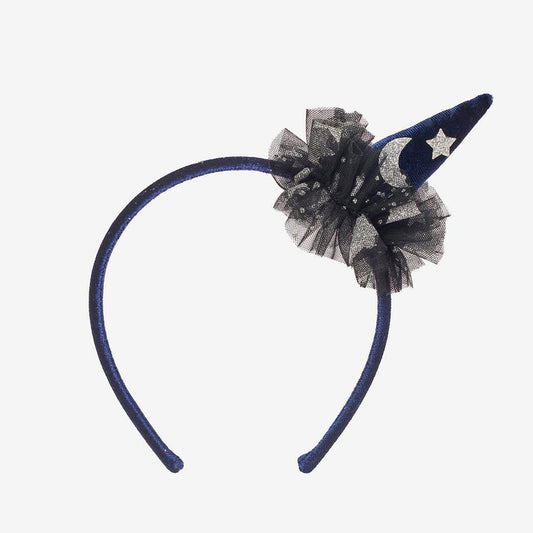 Serre-tête sorcière en velours : déguisement enfant Halloween